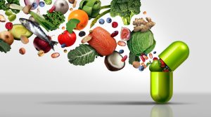 Image Fruits and vegetables in pill