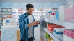 Pharmacy shelves