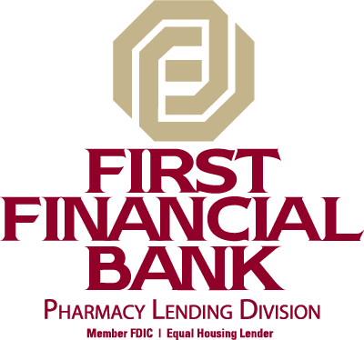 First Financial Bank. Pharmacy Lending Division. Logo