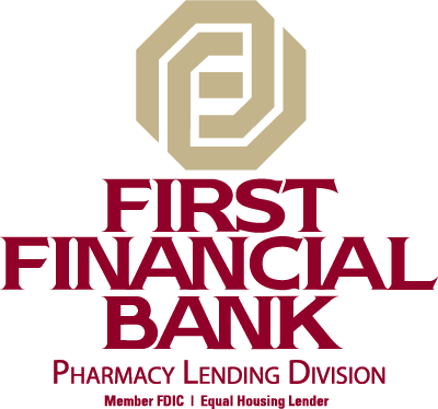 First Financial Bank. Pharmacy Lending Division. Logo