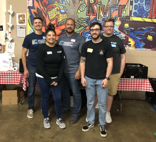 ipc staff volunteers at river food pantry in madison wi