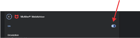 Turn off extension by toggling on-off to off