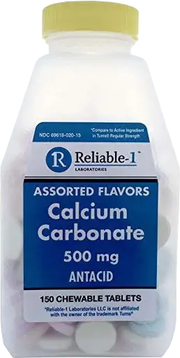 Reliable1 Calcium Carbonate 500mg Antacid