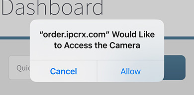 allow access to camera