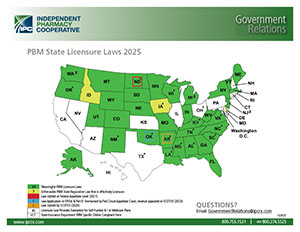 Government Relations - Map - PBM State Licensure 2024
