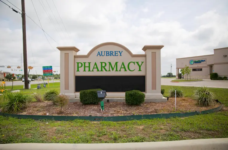 Aubrey Pharmacy Sign