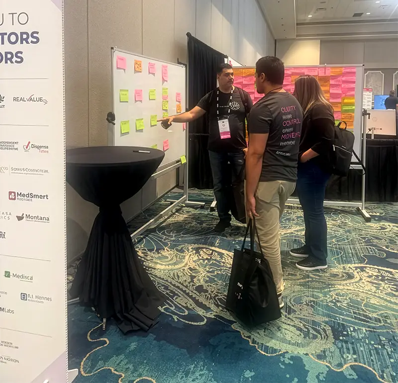 Attendees picking topics at AtriumX 2026