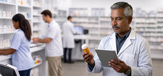 pharmacist checking prescriptionv2