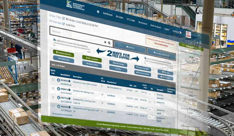 warehouse with screen shot overlay feature