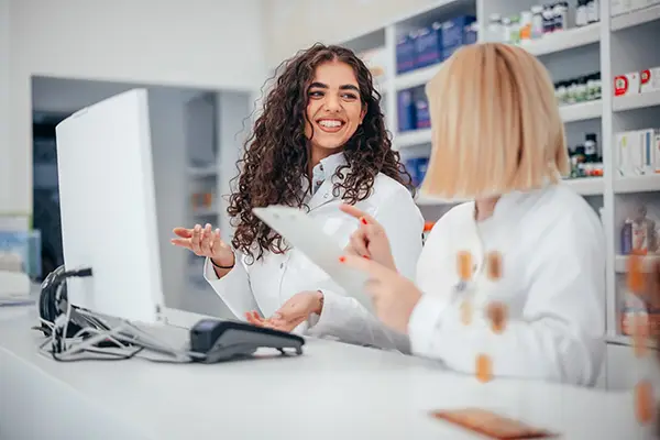 pharmacists at counter