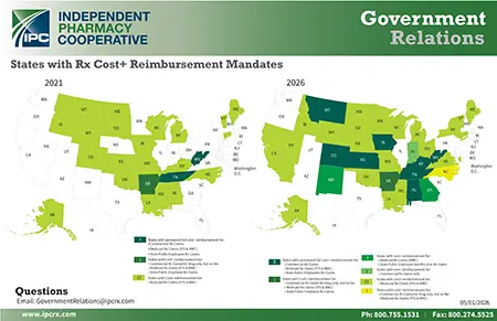 Cost+ Reimbursement - Comparison - Map - Government Relations - 202605