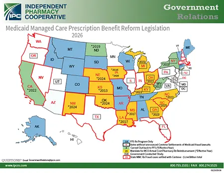 Federal Medicaid Managed Care Reform Bill - Map - Government Relations - 202605